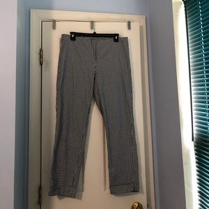 stretchy gingham j jill capri length pants